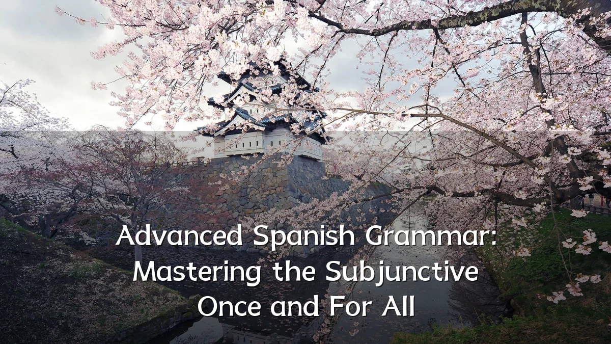 Advanced Spanish Grammar: Mastering the Subjunctive Once and For All