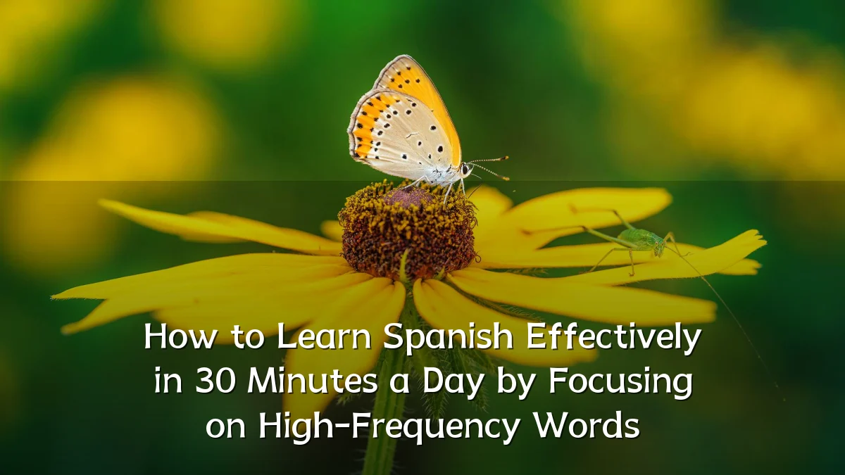 How to Learn Spanish Effectively in 30 Minutes a Day by Focusing on High-Frequency Words
