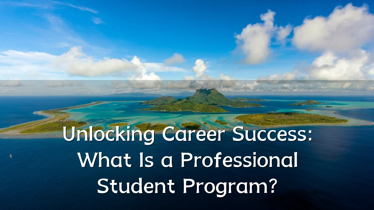 Unlocking Career Success: What Is a Professional Student Program?